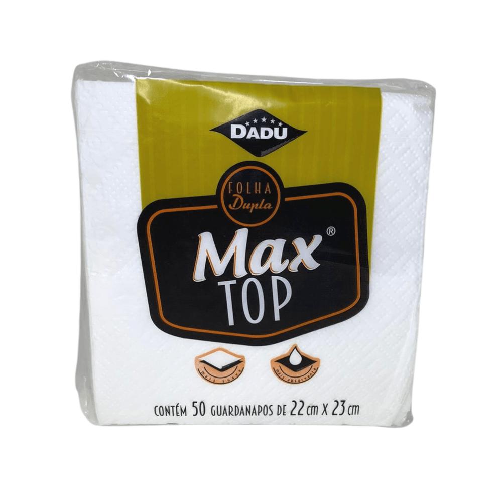 Guardanapo de Papel 22x23cm Dadu Maxtop Folha Dupla com 50 Folhas
