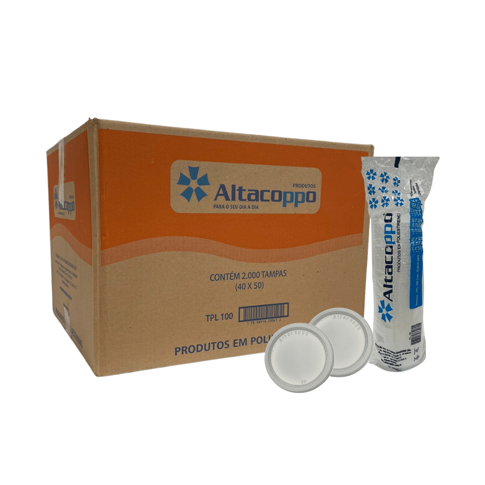 Tampa para Copos 180ml/200ml e Potes 100ml Altacoppo 2.000 Unid