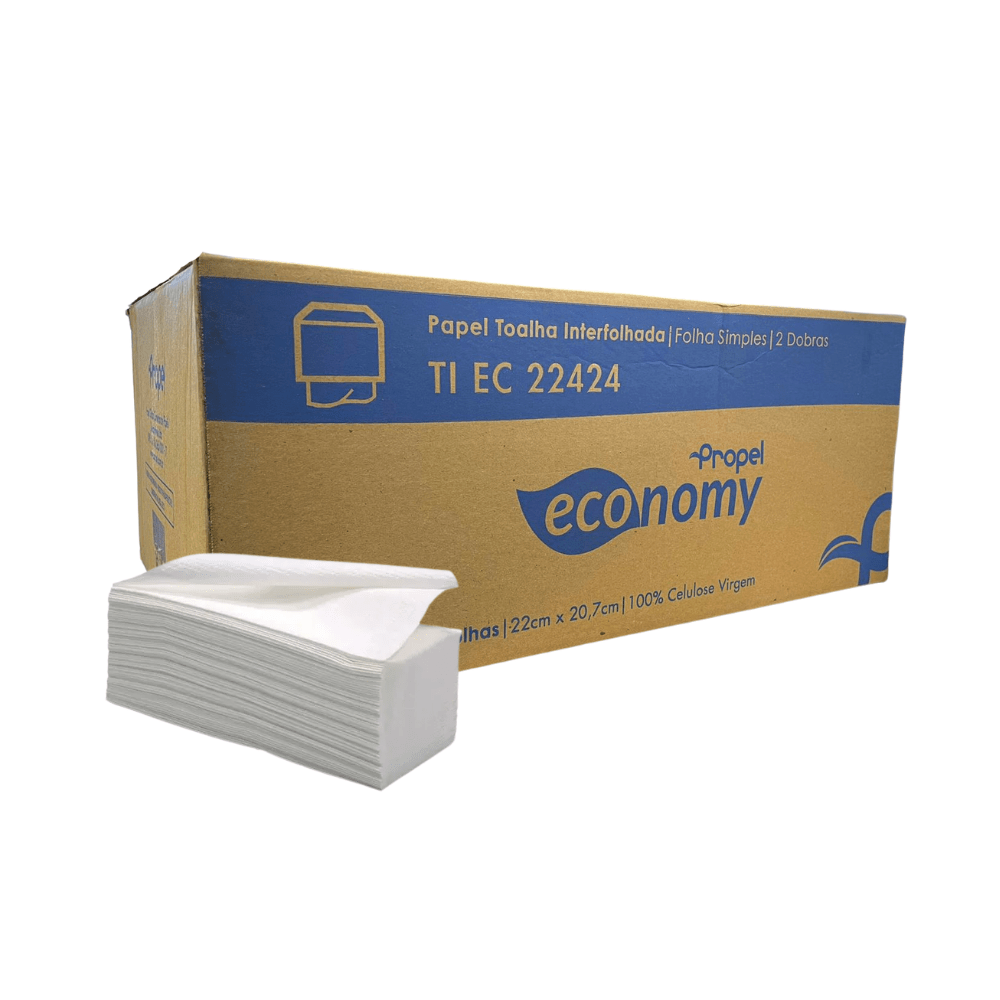 Papel Toalha Interfolha Propel 2 Dobras 4.800 Folhas Simples 22x20,7cm